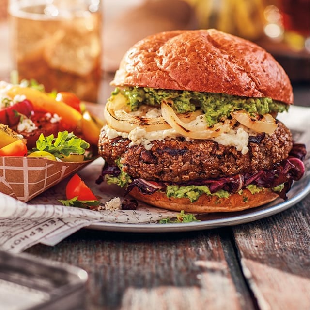 Burger aux haricots noirs